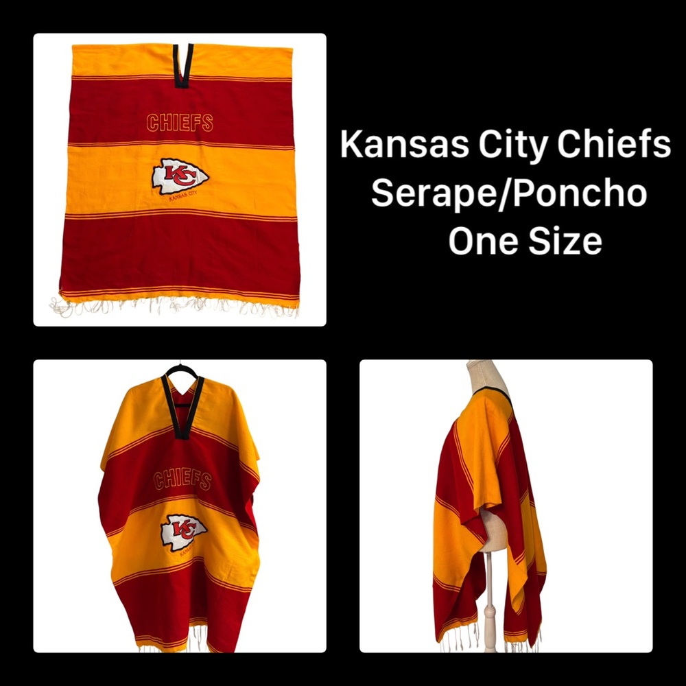 Kansas City Chiefs Serape/Poncho One Size
